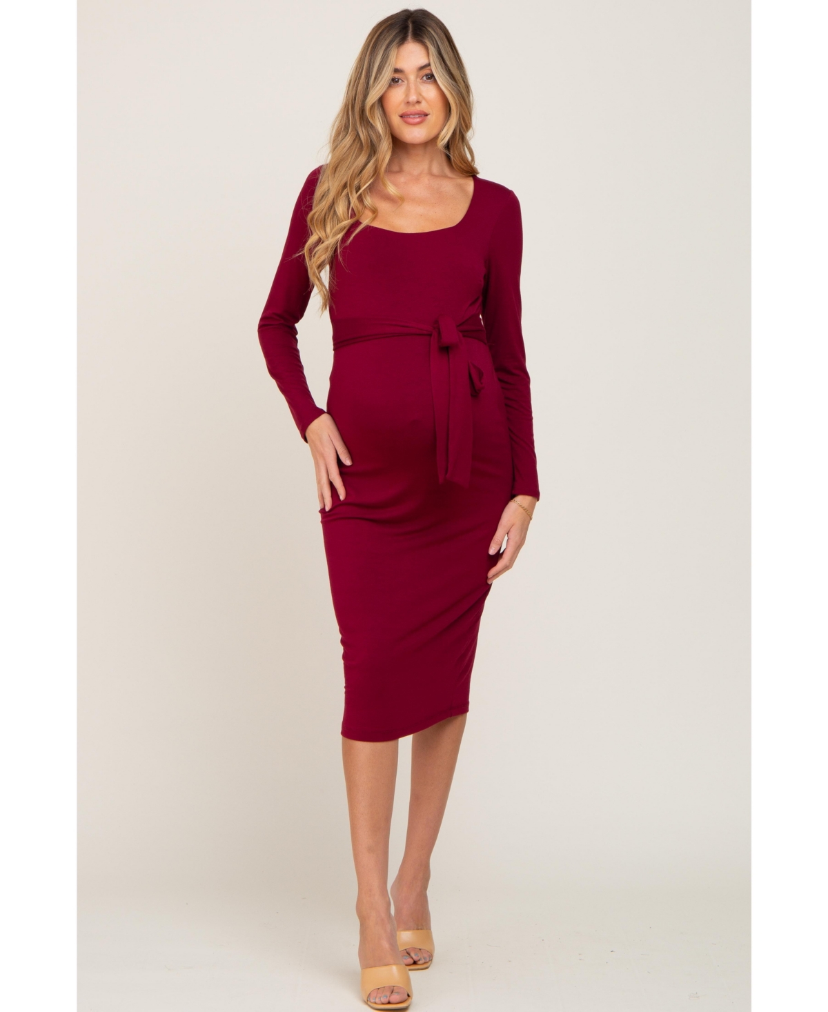 Pinkblush Maternity Basic Square Neck Midi Dress