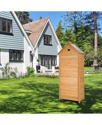 Wooden Outdoor Lockable Garden Tool Storage