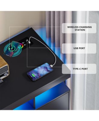 Buffet Cabinet with Wireless Charging & Motion Sensor