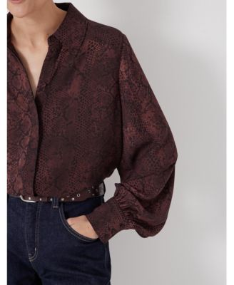 Women's Chiffon Printed Long Sleeve Shirt