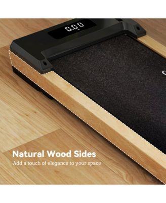 Wood Walking Pad Under Desk Treadmill with Remote Control, Wheels