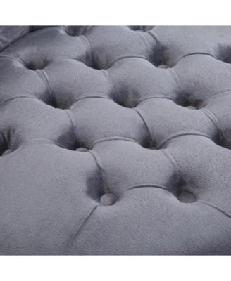 Retro Button-Tufted Royal Design High Back Armless Chair w/Thick Padding