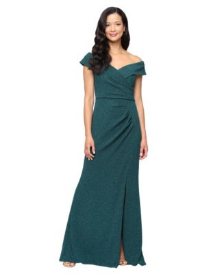 green emerald velvet dress Alex Evenings 8138066