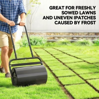 Push/Tow Lawn Roller for Yard and Sod Flattening
