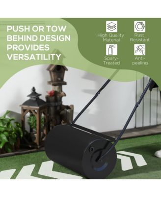 46L Lawn Roller, Push/Tow Behind Sod Roller with U Shaped Handle