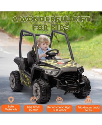 12V Kids Electric Car with Parent Remote Control, Spring Suspension