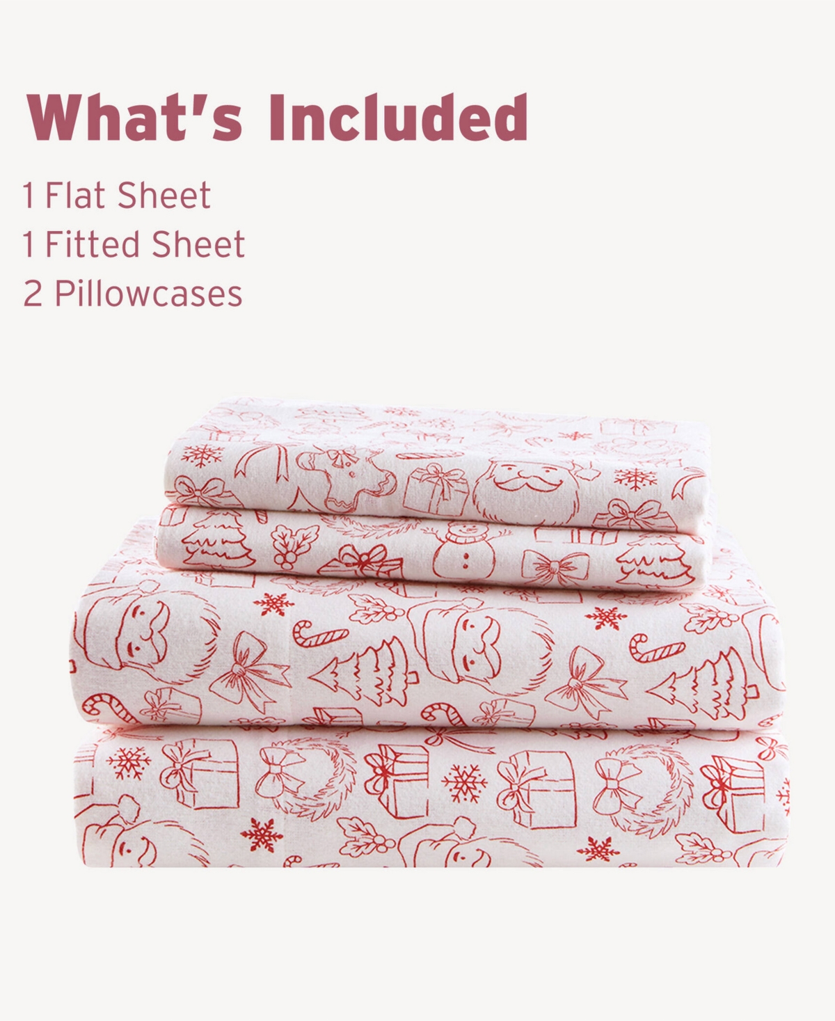 Intelligent Design Novelty Printed Flannel 4-pc. Sheet Set, Full