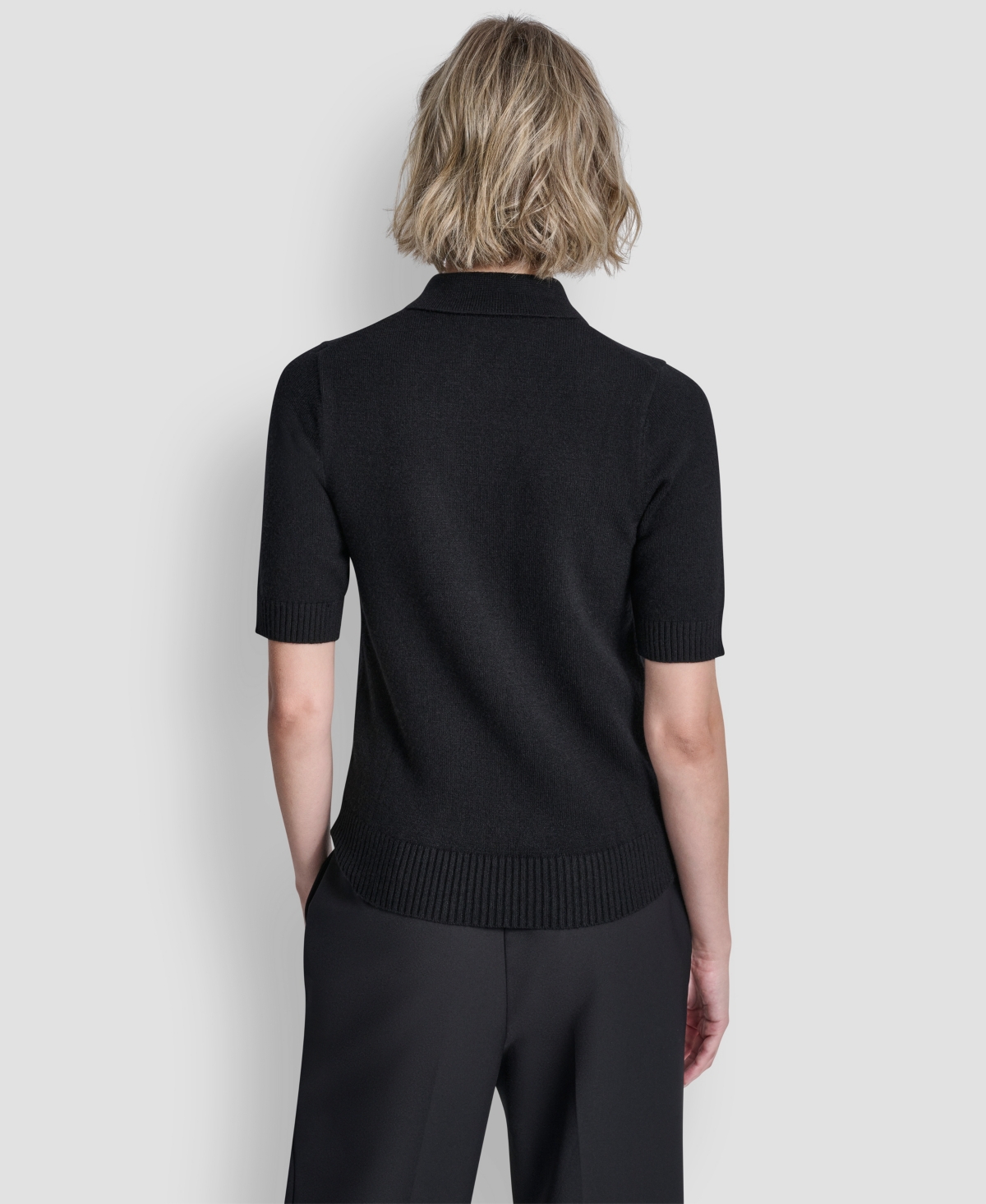 Dkny Women's Short-Sleeve Collared Sweater