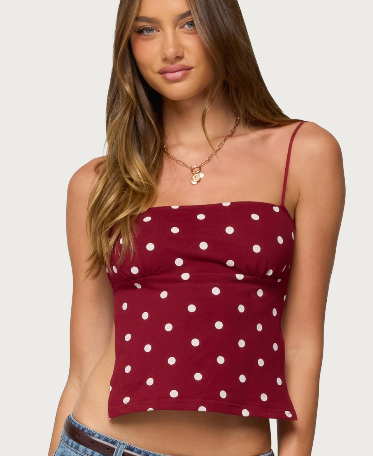Edikted Women's Jinx Polka Dot Open-Back Top