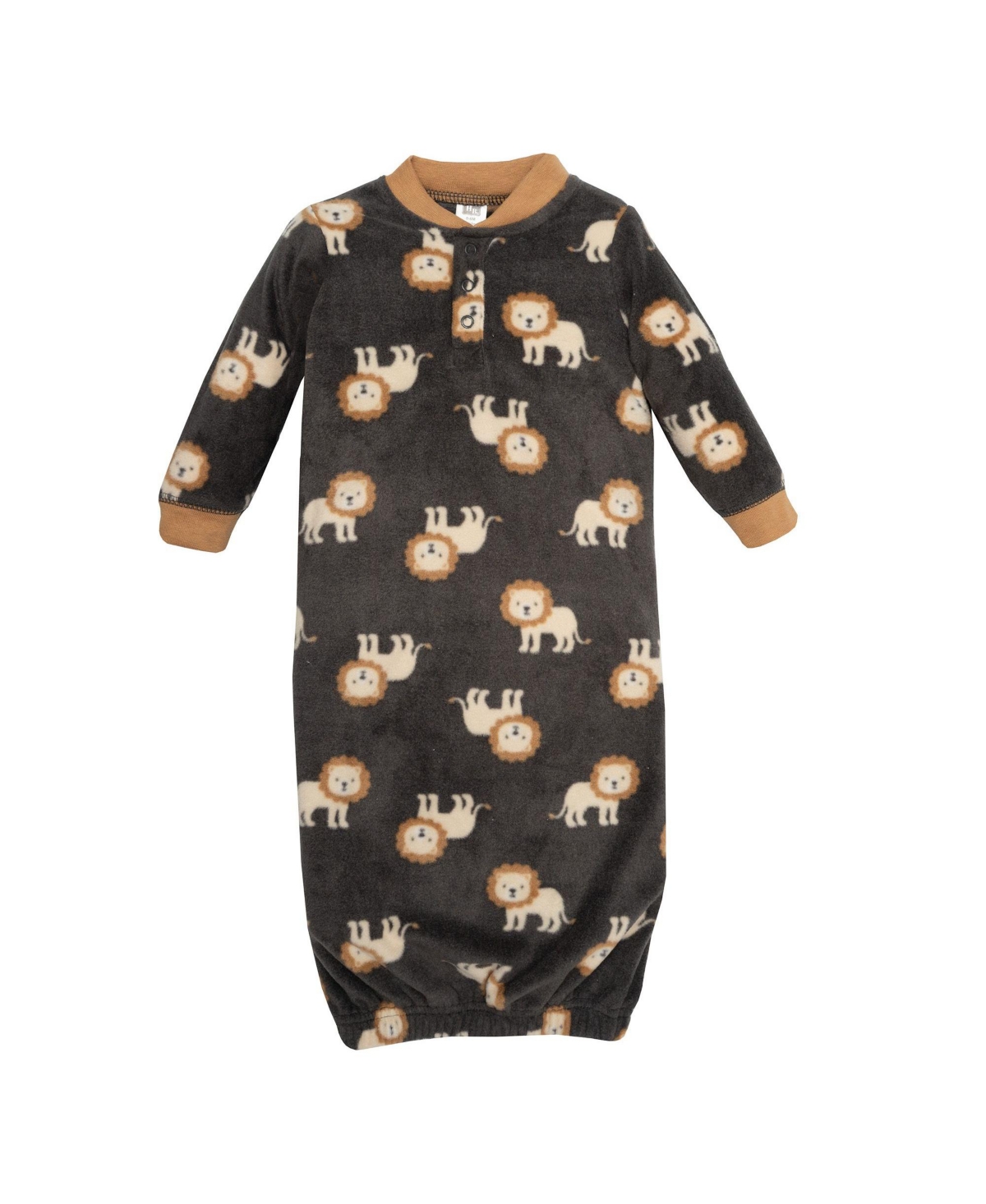 Hudson Baby Baby Boys Hudson Fleece Gowns, Brave Lion, 0-6 Months