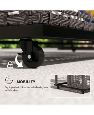 Pool Float Storage with Wheels, Pool Caddy, Dark