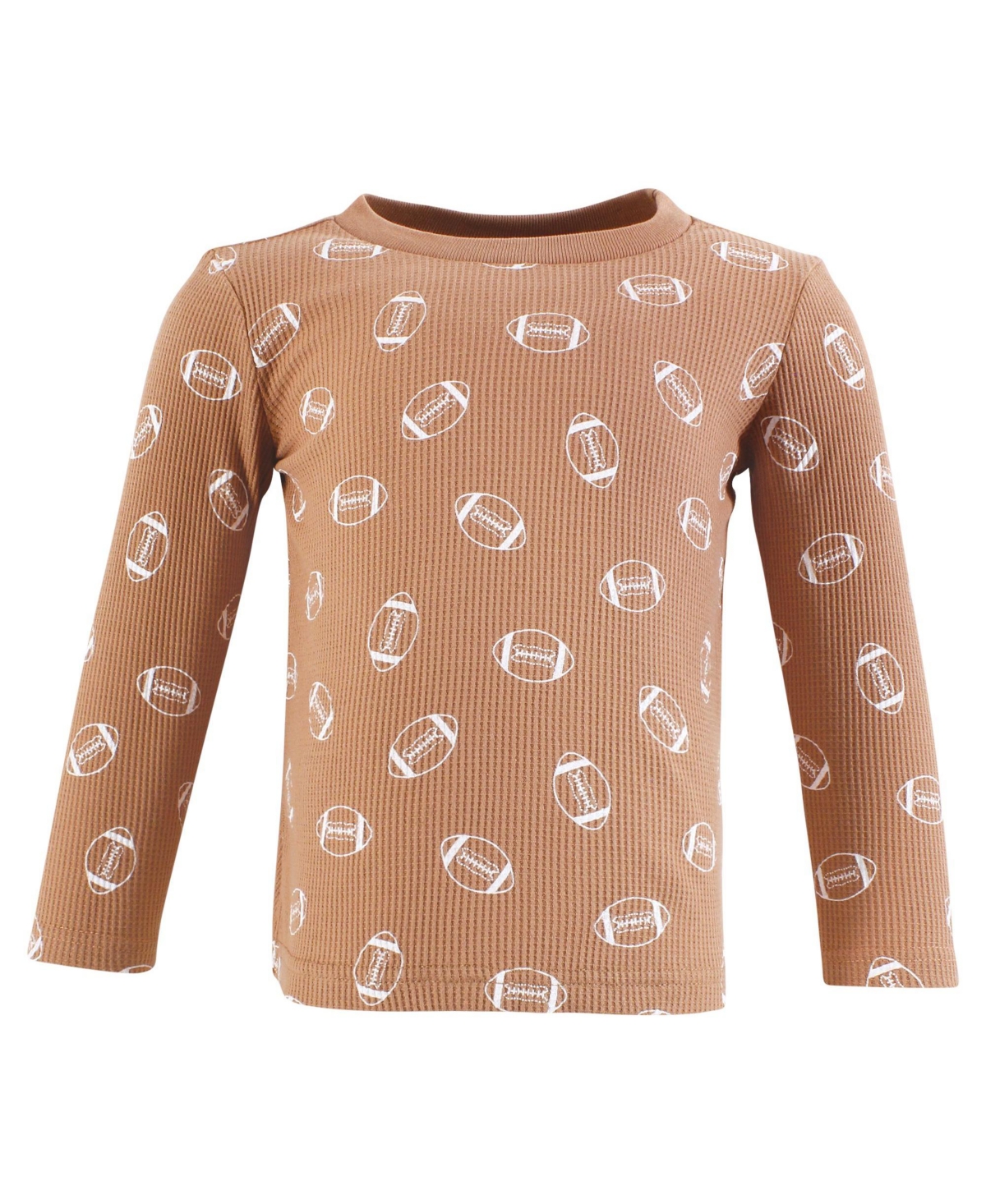 Hudson Baby Baby Boys Hudson Thermal Long Sleeve Tees 5pk, Football, 6-12 Months