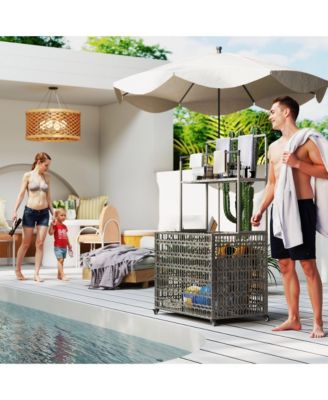 Rat Pool Float Storage Organizer, Pool Float Holder with Shelf