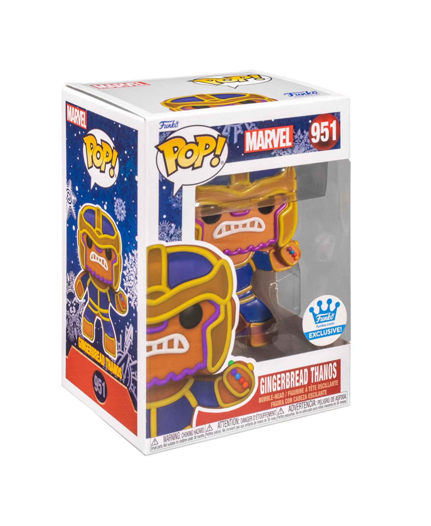 Детская фигурка Funko Pop! Marvel Gingerbread Thanos 3.75" Vinyl Figure, Ages 3+ — фото 2