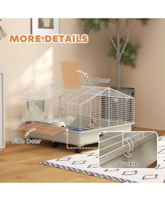 Rolling Small Animal Cage for Rabbits, Hedgehogs, Guinea Pigs