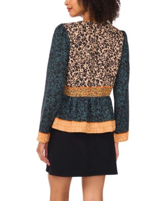 Women's Crewneck Button-Down Top