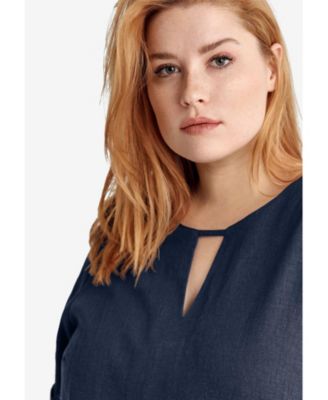 Women's Linen-Blend A-Line Dress