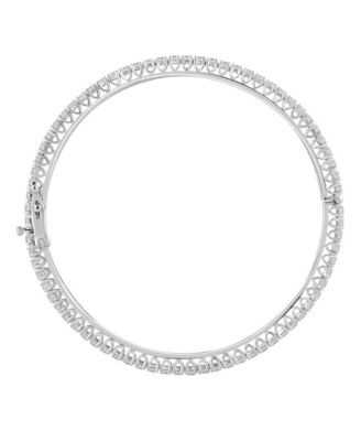 Diamond Bangle Bracelet (5 ct. t.w.) in 14k White Gold