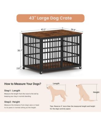 Dog Crate Wrought Iron Frame Door with Side Openings