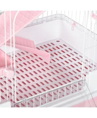 32"L 6-Level Small Animal Cage with Lockable Wheels, Tray,