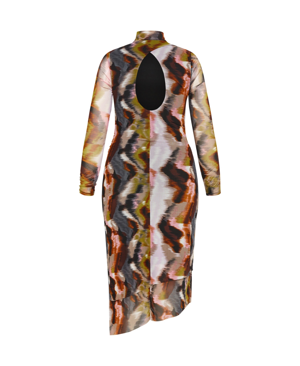 City Chic Women's Plus Mesh Miranda Print Dress