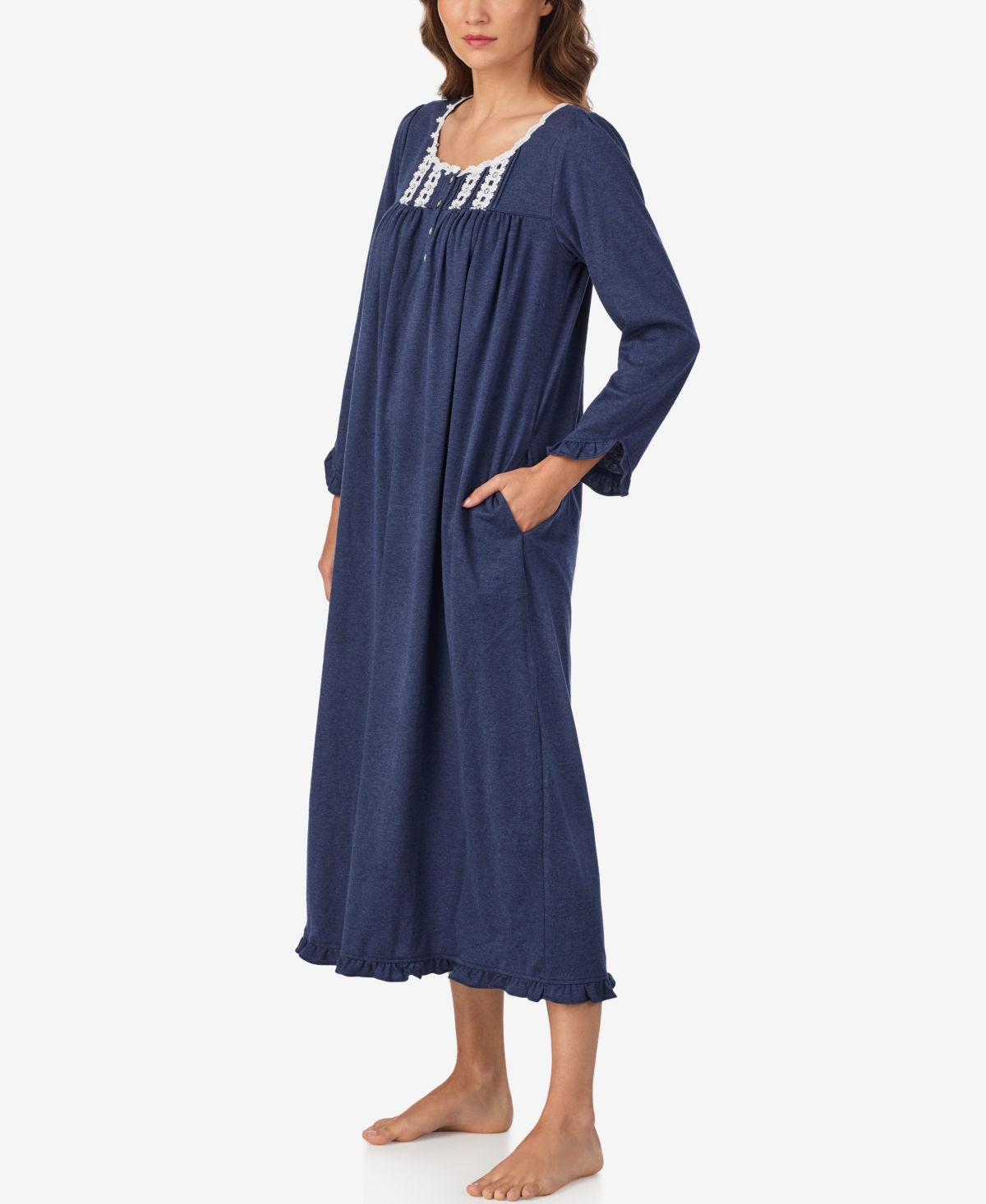 Eileen West Women's Long Sleeve Ballet Nightgown In Blue