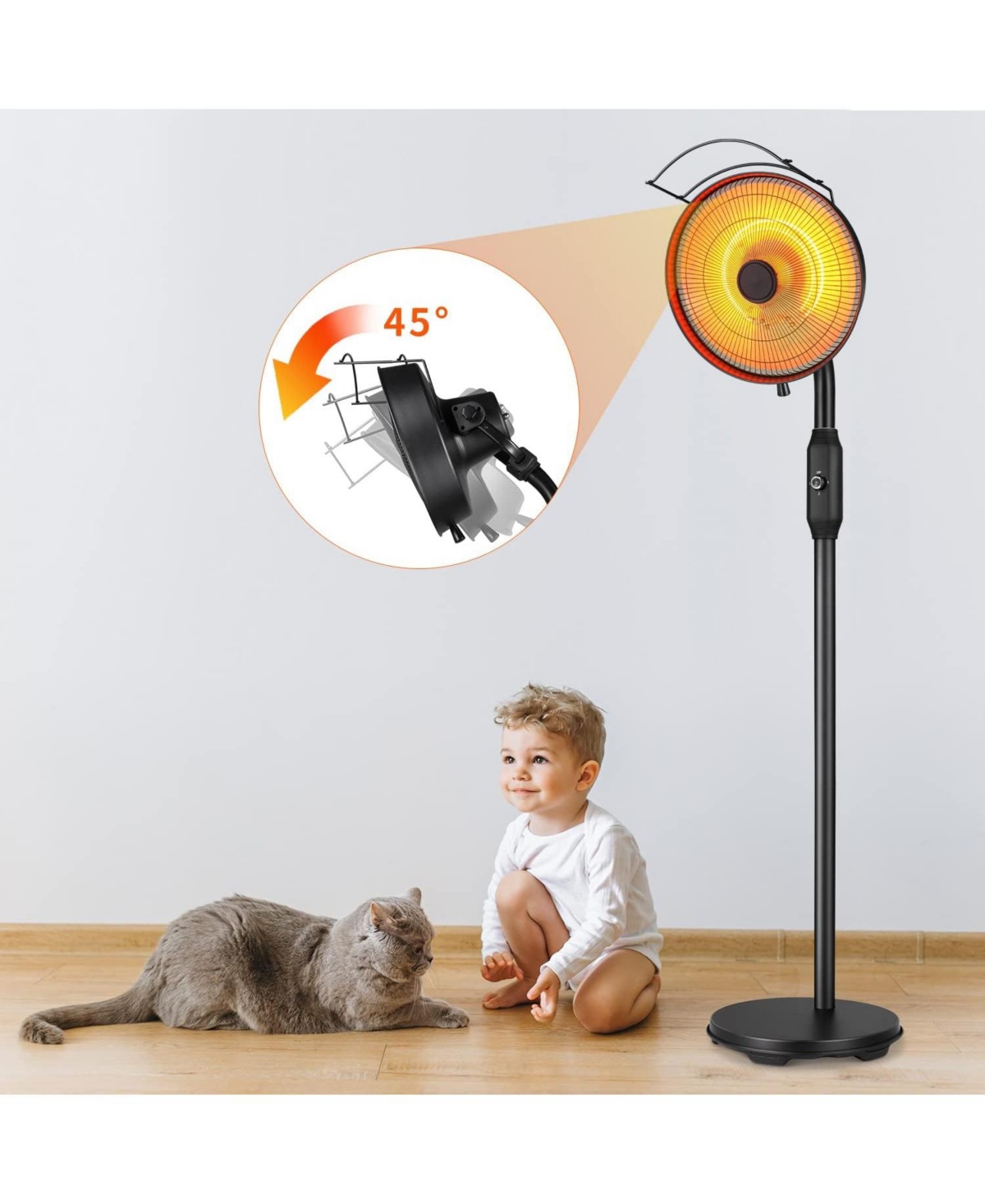 Cowsar Infrared Electric Patio Heater – Quiet, Energy Efficient, Fast Heating, Weatherproof