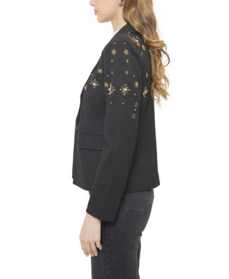 Women's Crystal Embellished Tuxedo Jacket