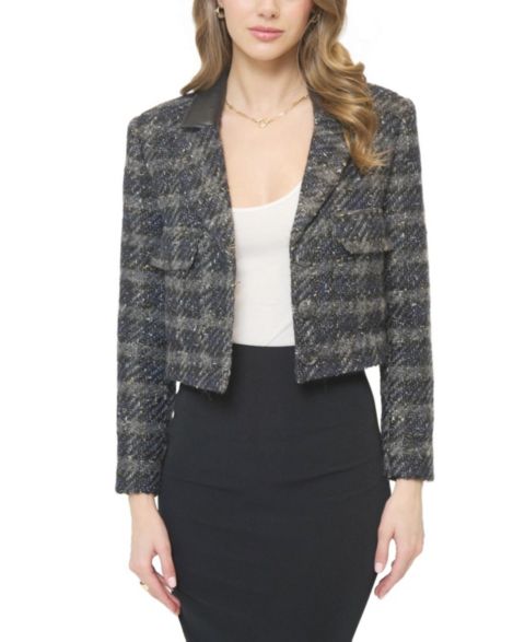 Женские куртки Central Park West Women's Colette Lurex Houndstooth Jacket