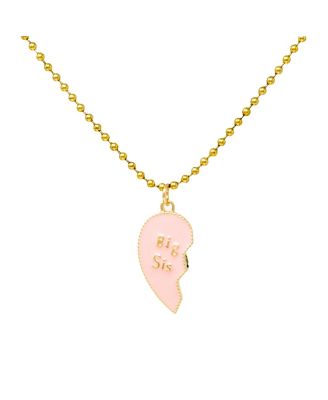 Girls Sis & Lil Sis Magnetic Heart Necklace Set