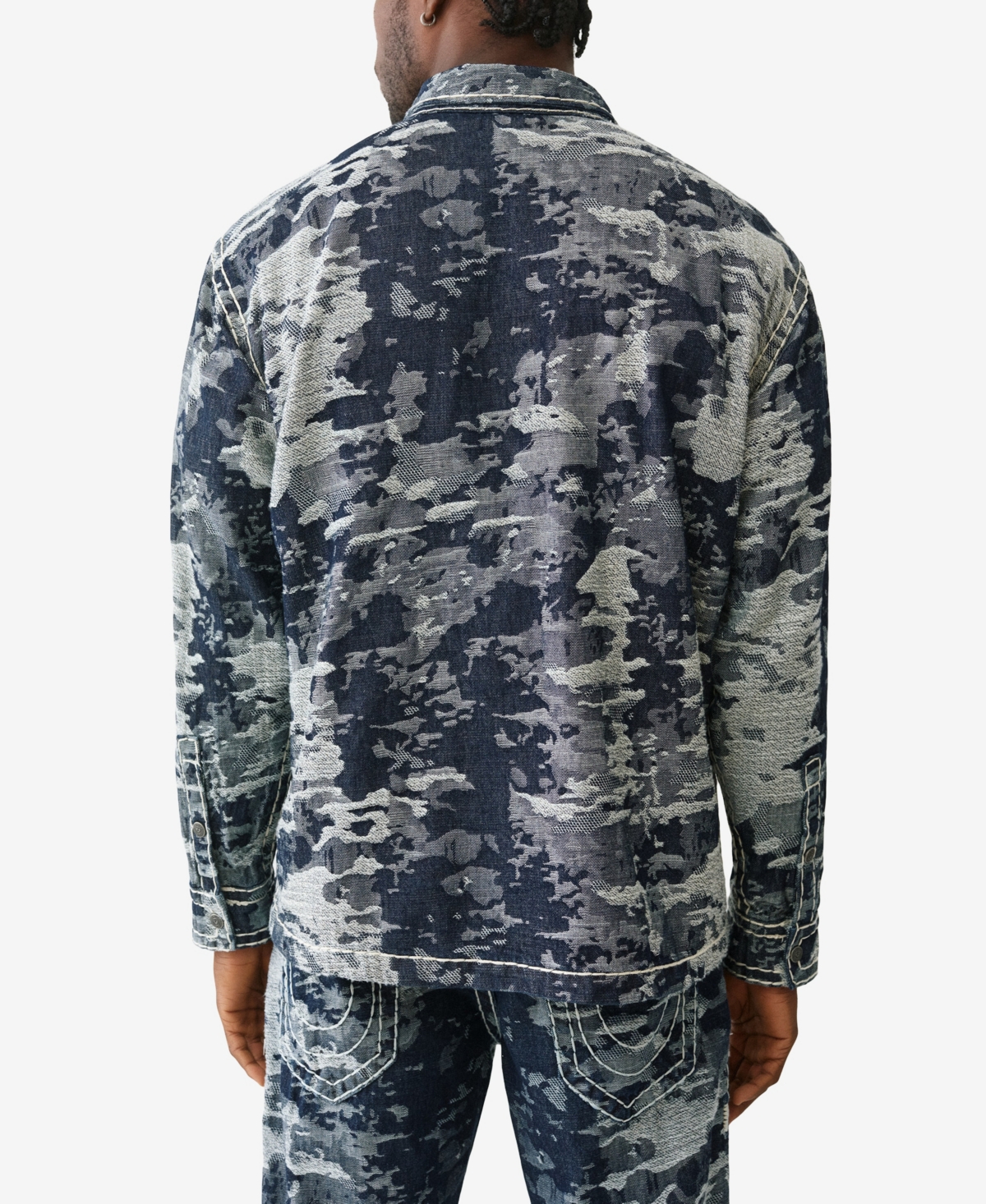 True Religion Men's Long-Sleeve Jacquard Western Super-t Shirt