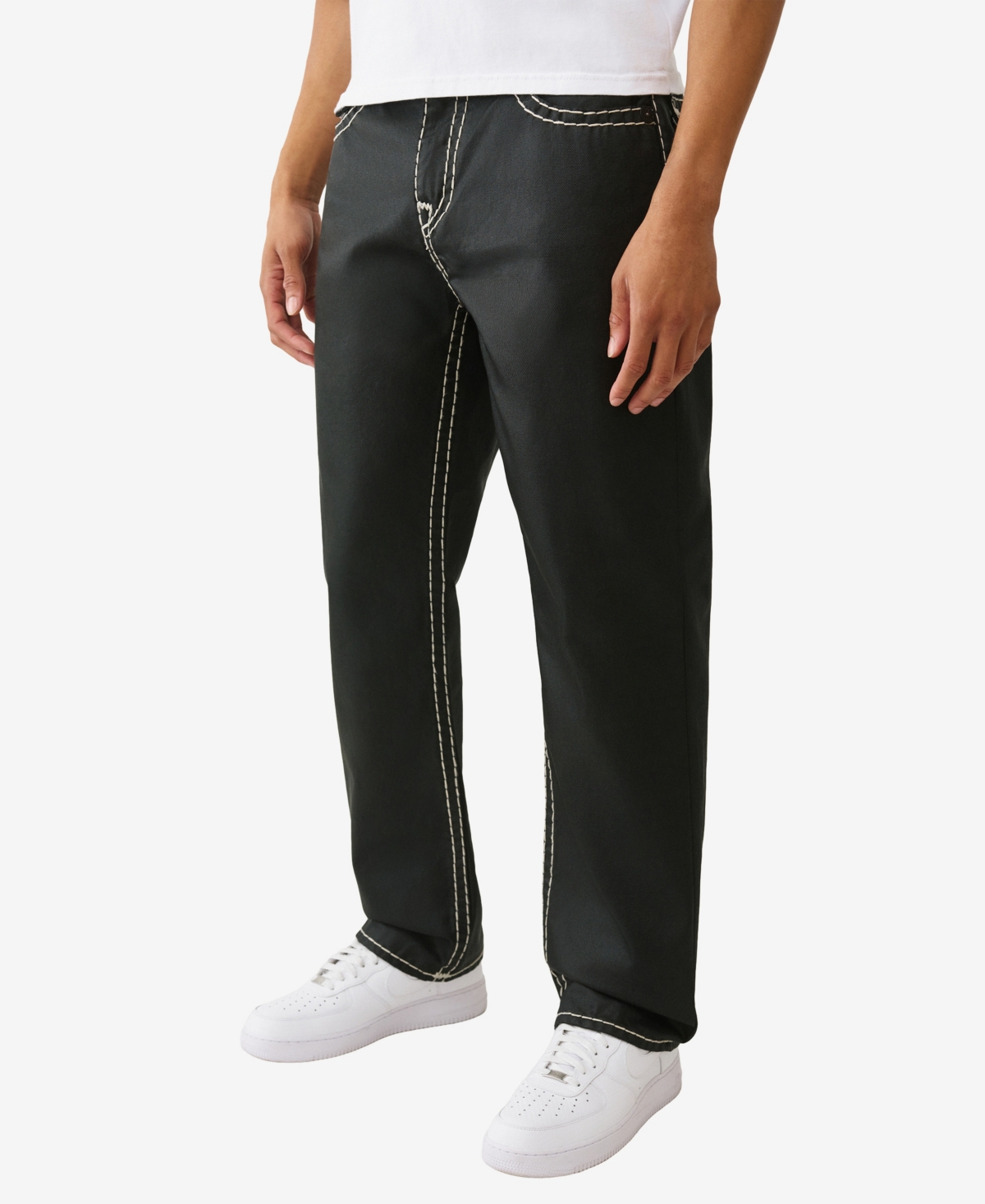 True Religion Men's Bobby Super-t Coated Baggy Flap Jeans