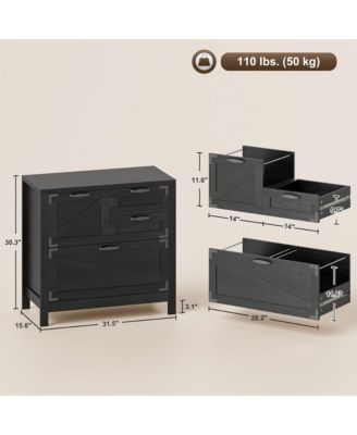 4 Drawer File Cabinet Filing Cabinet for Letter/A4/Legal Files