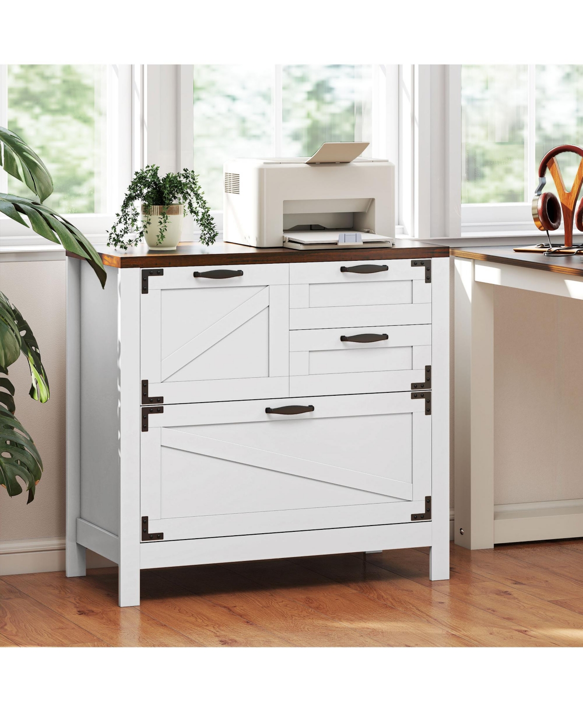 Homcom 4 Drawer File Cabinet Filing Cabinet for Letter/A4/Legal Files