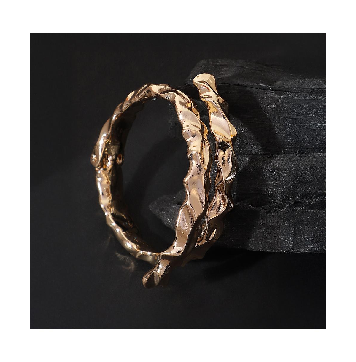 Women's The Crumple-Wrap Cuff Bracelet - California Gold