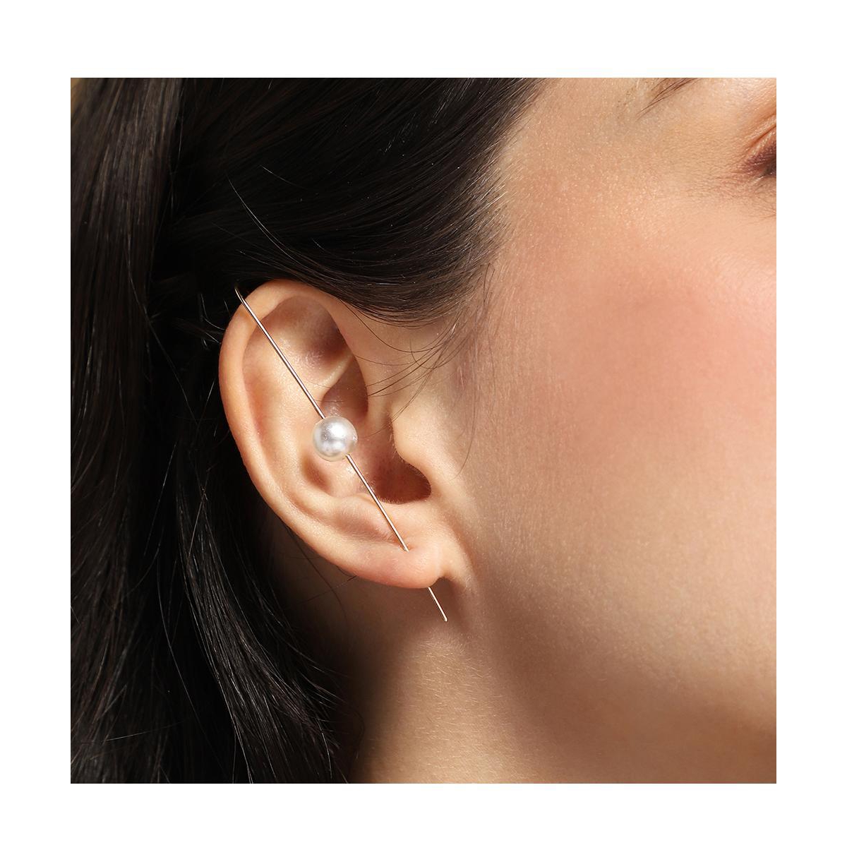 Women's The Snowball-Pin Cuff Earring - California Gold