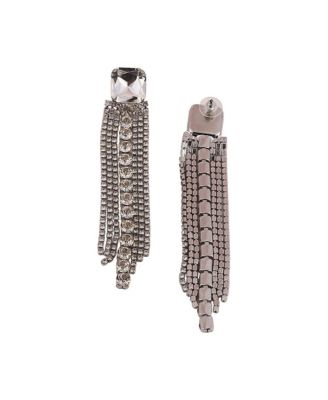 Women's The Bijou-Quad Drop Earrings - Crystal Silver