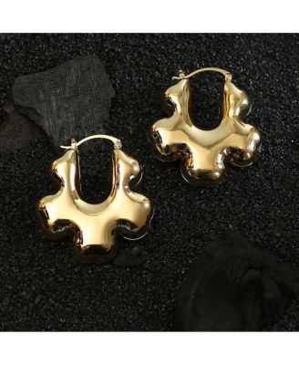 Women's The Puffer-Bolt Hoop Earrings - California Gold