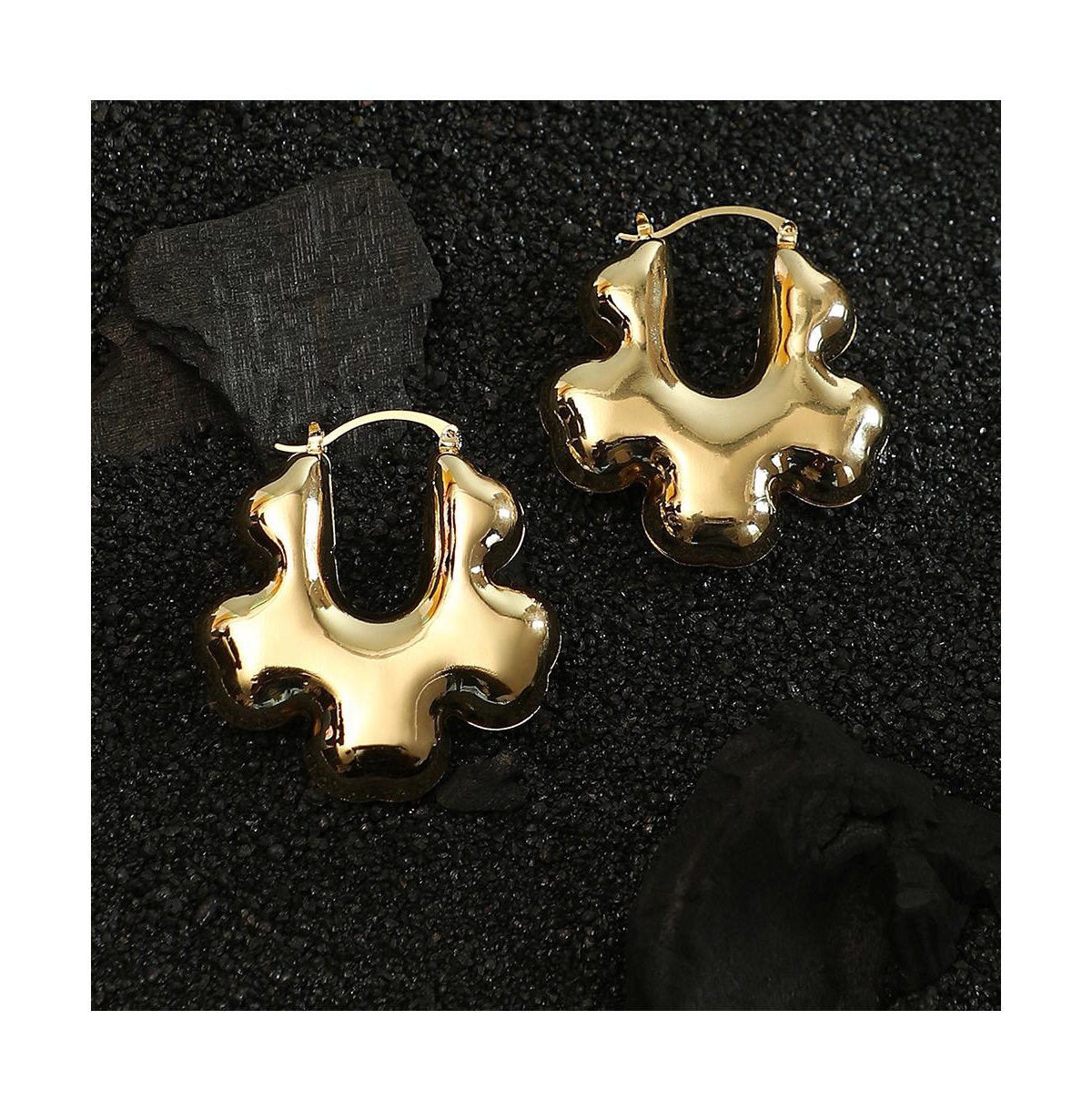 Women's The Puffer-Bolt Hoop Earrings - California Gold