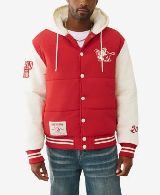 Men's Varsity Hooded Puffer Jacket