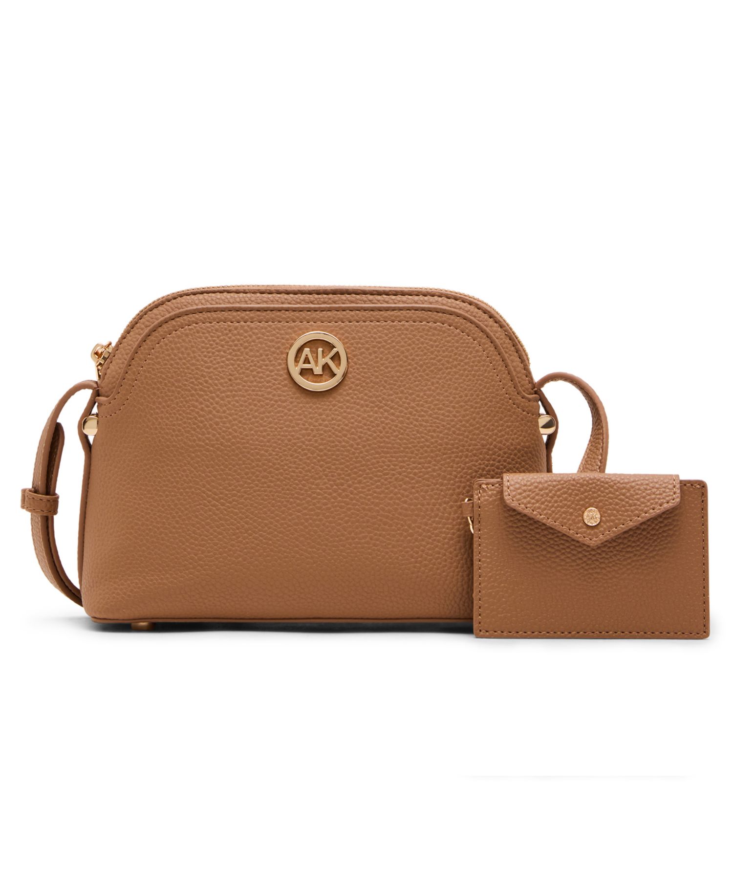 Dome Zip Top Detachable Card Case Crossbody Bag