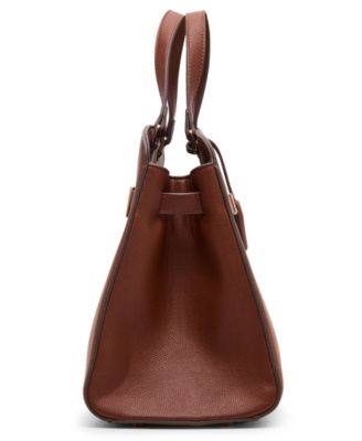 Large Belted Satchel with Convertible Strap