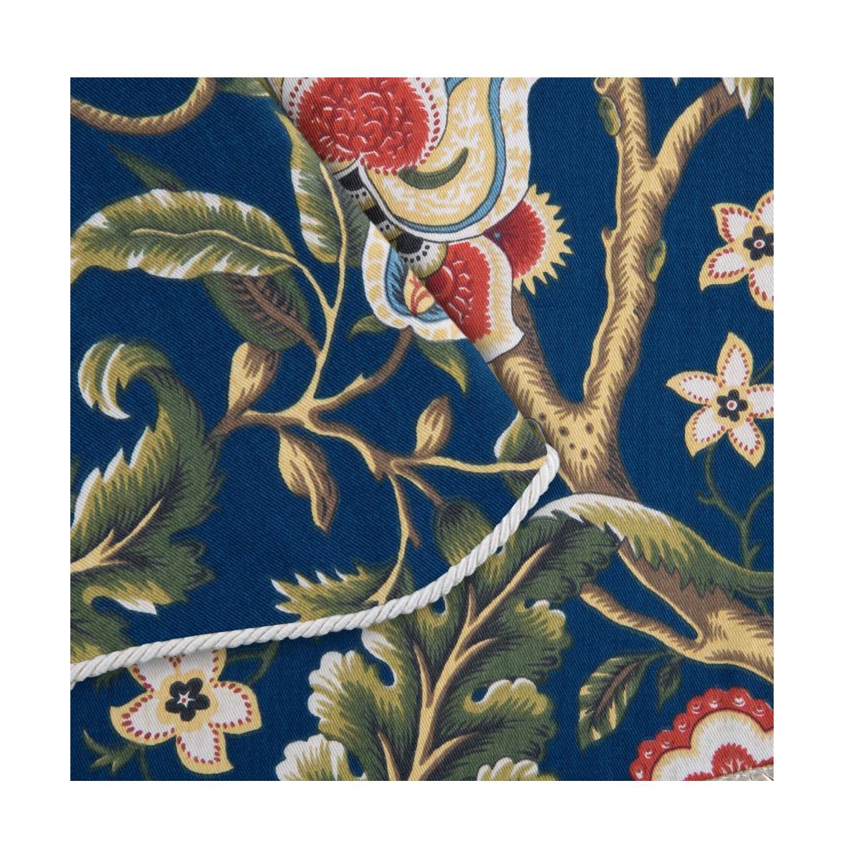 Ellis Curtain Regency Scallop Shaped 3" Rod Pocket Valances for Windows 50" x 15" Navy