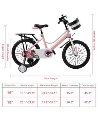 18-Inch Kids Bike with Anti-Pinch Chain Guard & Anti-Tip Training Wheels for All-Round Protection