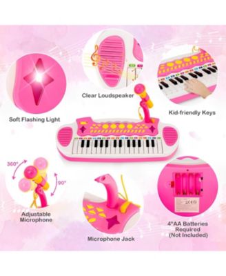 31-Key Kids Piano Keyboard Toy with Microphone and Multiple Sounds for Age 3+