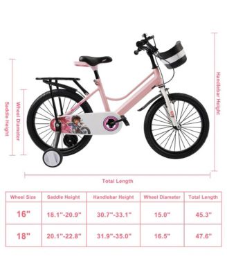 16-Inch Kids Bike with Anti-Pinch Chain Guard & Anti-Tip Training Wheels for All-Round Protection