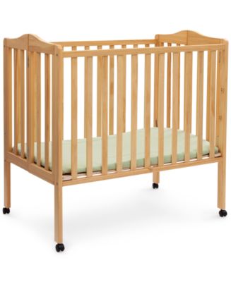 Delta Children Folding Portable Mini Baby Crib with Mattress - Macy's