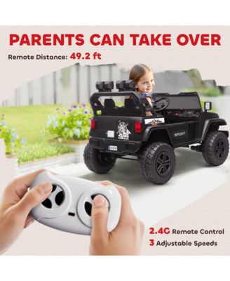 24V Ride on Truck Car with 2-Seater, Electric Car with 4 Motors,