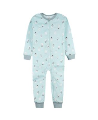 Toddler Boys 2-Pack Snug Fitting Footless Pajamas, Blue Snowman