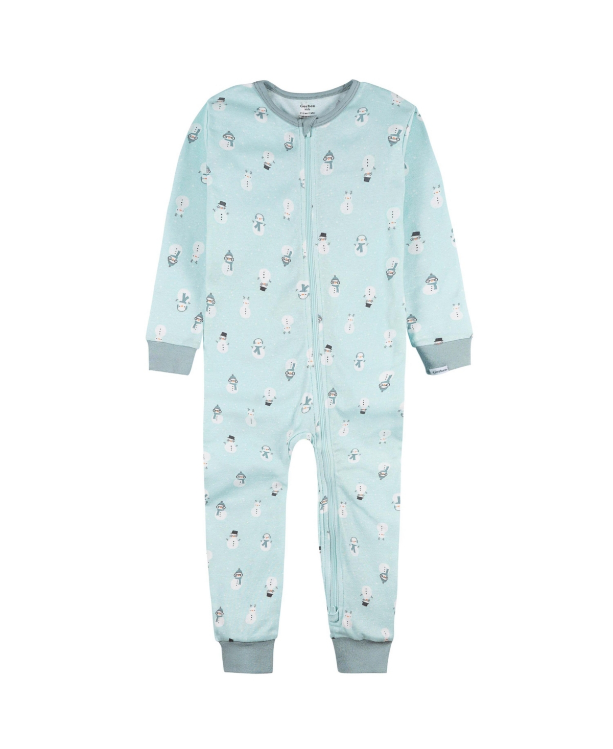 Gerber Toddler Boys 2-Pack Snug Fitting Footless Pajamas, Blue Snowman